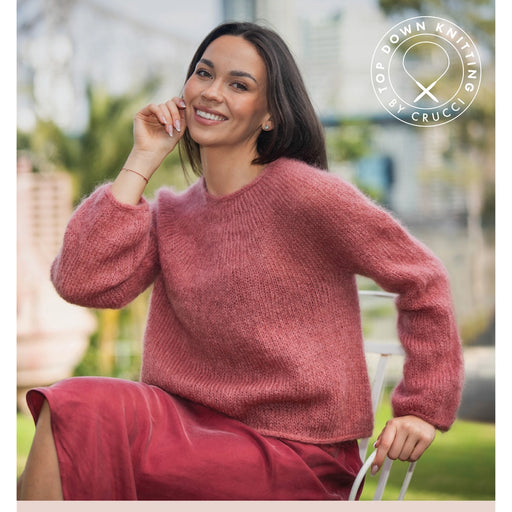 I-Cord Sweater Knitting Pattern (CRU2408)-Needlecraft Patterns-Crucci-Printed-Wild & Woolly Yarns