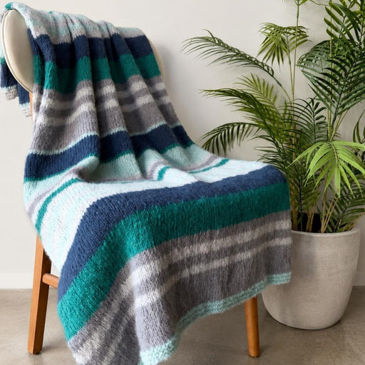 Irregular Stripe Blanket Knitting Pattern – AP3311-Needlecraft Patterns-Alpaca Yarns-Printed-Wild & Woolly Yarns