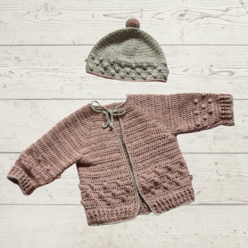 Jacket & Beanie for Babies Crochet Pattern (K3059)-Needlecraft Patterns-Wentworth Distributors-Printed-Wild & Woolly Yarns