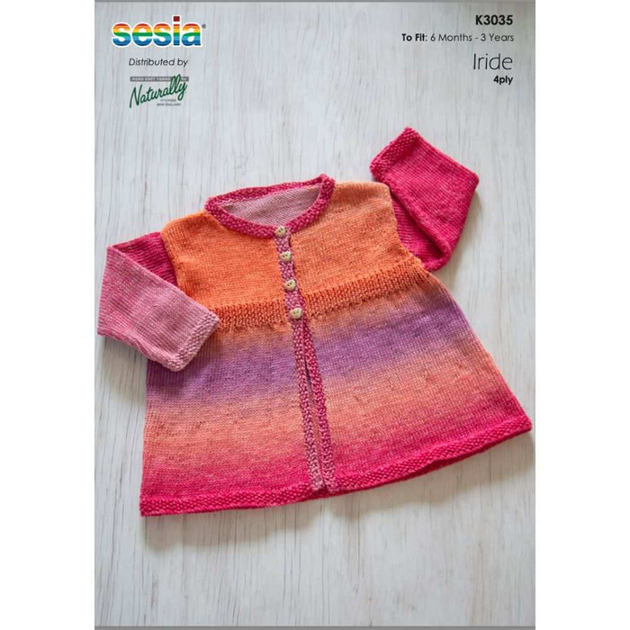 Jacket for Little Girls Knitting Pattern (K3035)-Needlecraft Patterns-Wentworth Distributors-Printed Pattern – Posted-Wild & Woolly Yarns