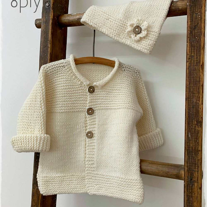 Jessie Jacket & Hat Knitting Pattern - 8 Ply-Needlecraft Patterns-Kiwi Stitch & Knit Co-Printed Pattern – Posted-Wild & Woolly Yarns