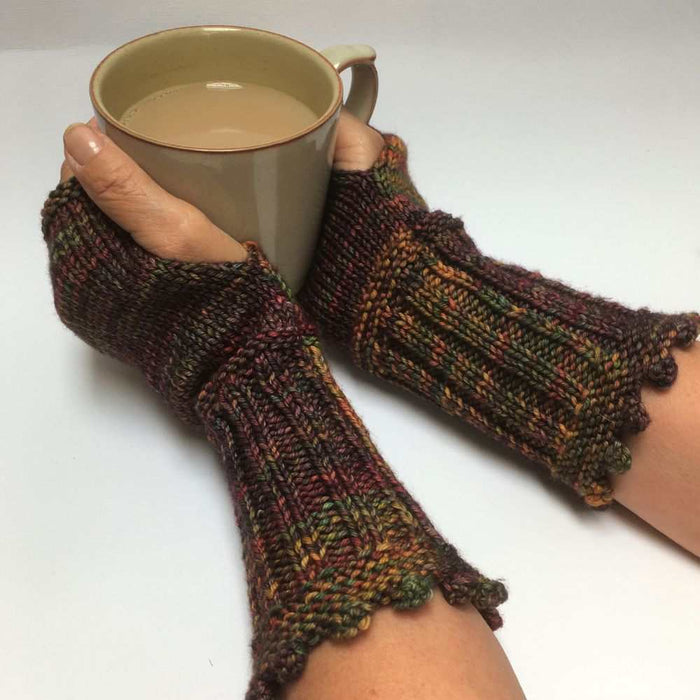 Joy Fingerless Gloves Knitting Pattern-Needlecraft Patterns-Wild & Woolly Yarns-Printed-Wild & Woolly Yarns