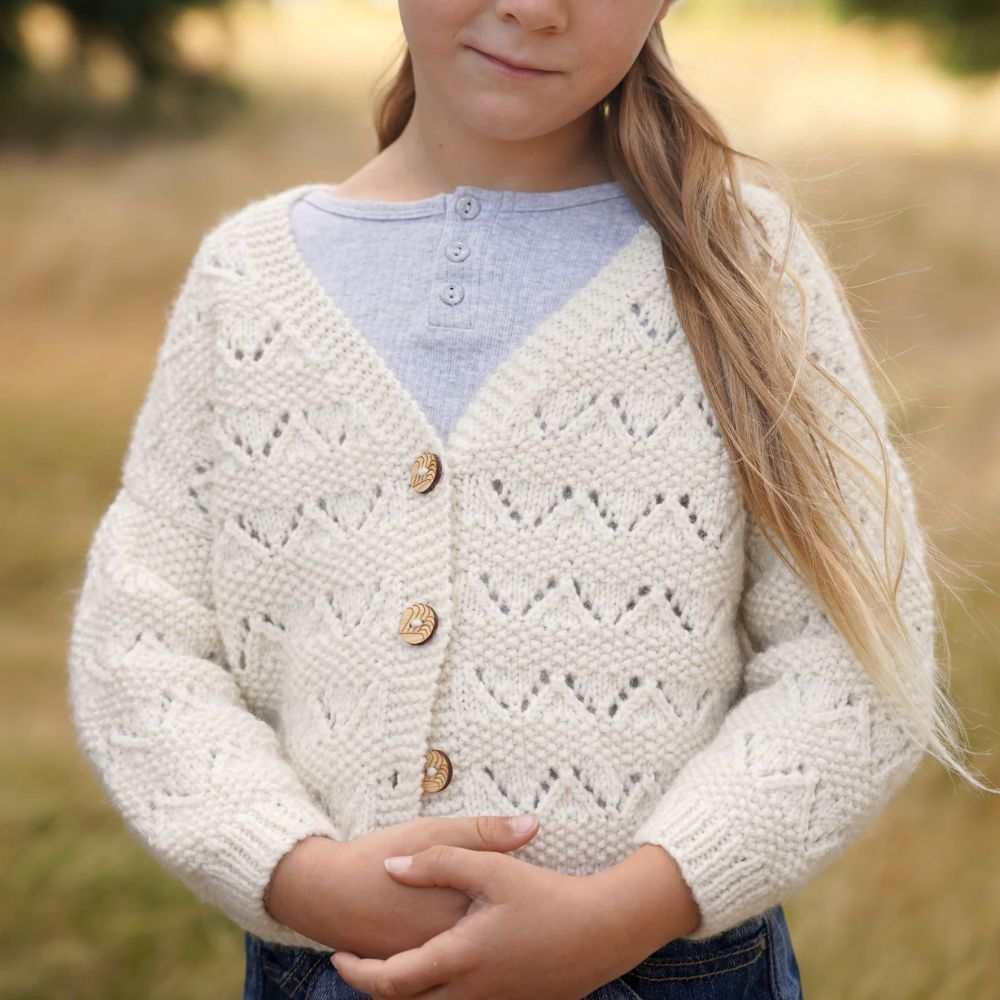 Kelsey Cardi and Hat Knitting Pattern - 8Ply (LF45)-Needlecraft Patterns-Lisa F Design-Wild & Woolly Yarns