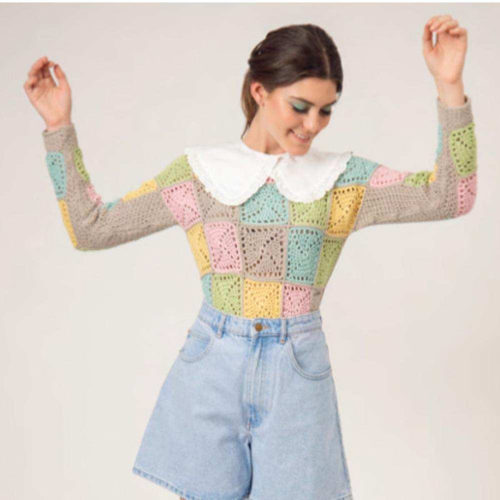 Kiara Sweater Crochet Pattern-Needlecraft Patterns-Wentworth Distributors-Printed Pattern – Posted-Wild & Woolly Yarns