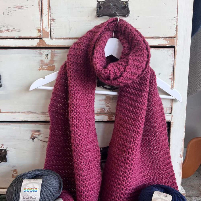 Knit in a Night Scarf Knitting Pattern-Needlecraft Patterns-Wild & Woolly Yarns-Printed-Wild & Woolly Yarns