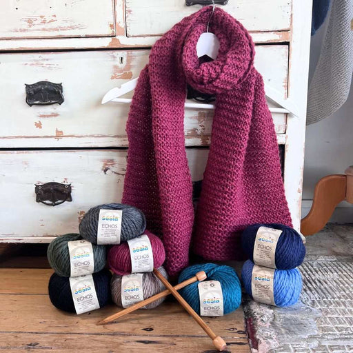 Knit in a Night Scarf Knitting Pattern-Needlecraft Patterns-Wild & Woolly Yarns-Printed Pattern – Posted-Wild & Woolly Yarns