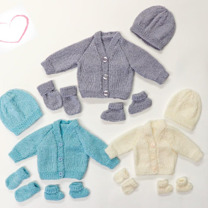 Knits for Tiny Babies (CRU2008)-Needlecraft Patterns-Crucci-Printed-Wild & Woolly Yarns