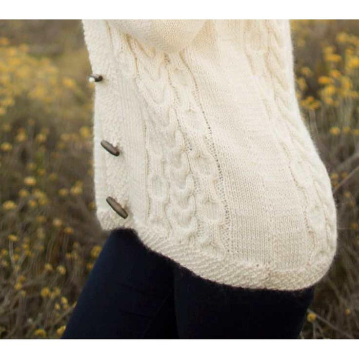 Knitted Jacket with Irish Moss and Cable Patterns Knitting Pattern (AE - 10006)-Needlecraft Patterns-African Expressions-Wild & Woolly Yarns