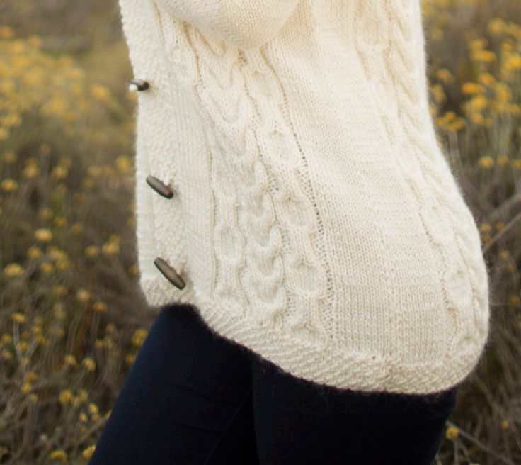 Knitted Jacket with Irish Moss and Cable Patterns Knitting Pattern (AE - 10006)-Pattern-Wild and Woolly Yarns