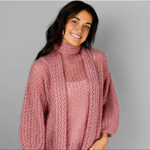 Lace Blouse Sweater & Scarf Knitting Pattern (AP1414)-Needlecraft Patterns-Alpaca Yarns-Printed Pattern – Posted-Wild & Woolly Yarns
