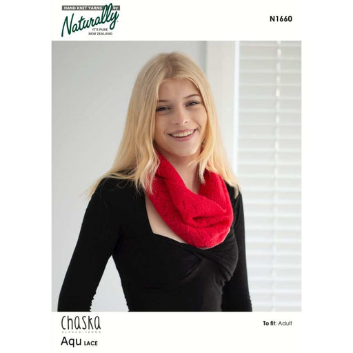 Lace Cowl Knitting Pattern (N1660)-Needlecraft Patterns-Wentworth Distributors-Printed Pattern – Posted-Wild & Woolly Yarns