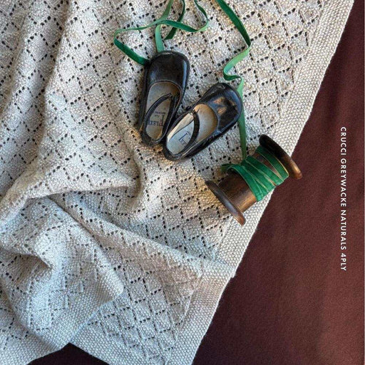 Lace Moss Diamond Pram Blanket Knitting Pattern (CRU2601)-Needlecraft Patterns-Crucci-Printed Pattern – Posted-Wild & Woolly Yarns