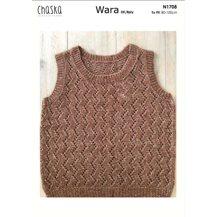 Lace Slipover Knitting Pattern (N1708)-Needlecraft Patterns-Wentworth Distributors-Printed-Wild & Woolly Yarns