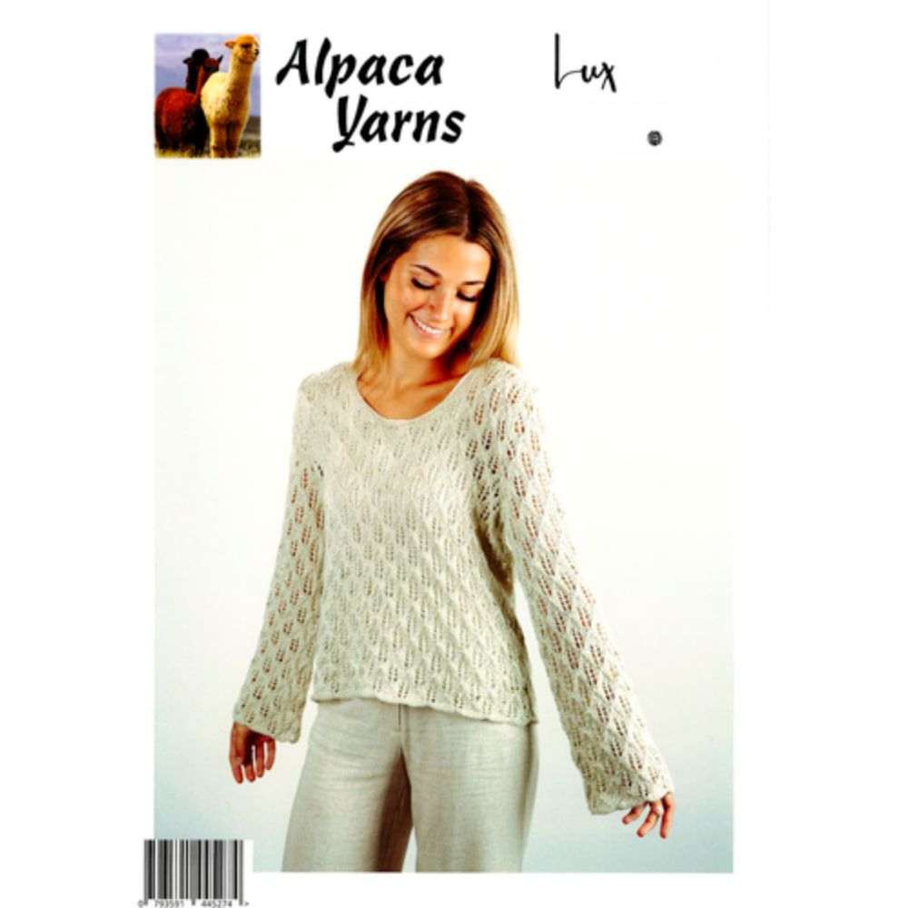 Lacy Sweater Knitting Pattern (AP2013)-Needlecraft Patterns-Alpaca Yarns-Printed Pattern – Posted-Wild & Woolly Yarns