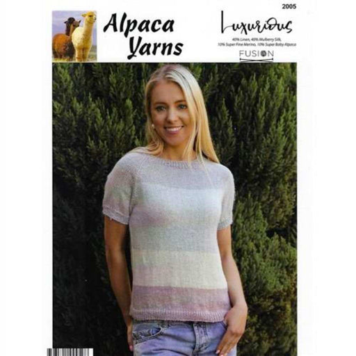 Ladies Stripe Top Knitting Pattern (AP2005)-Needlecraft Patterns-Alpaca Yarns-Printed Pattern – Posted-Wild & Woolly Yarns