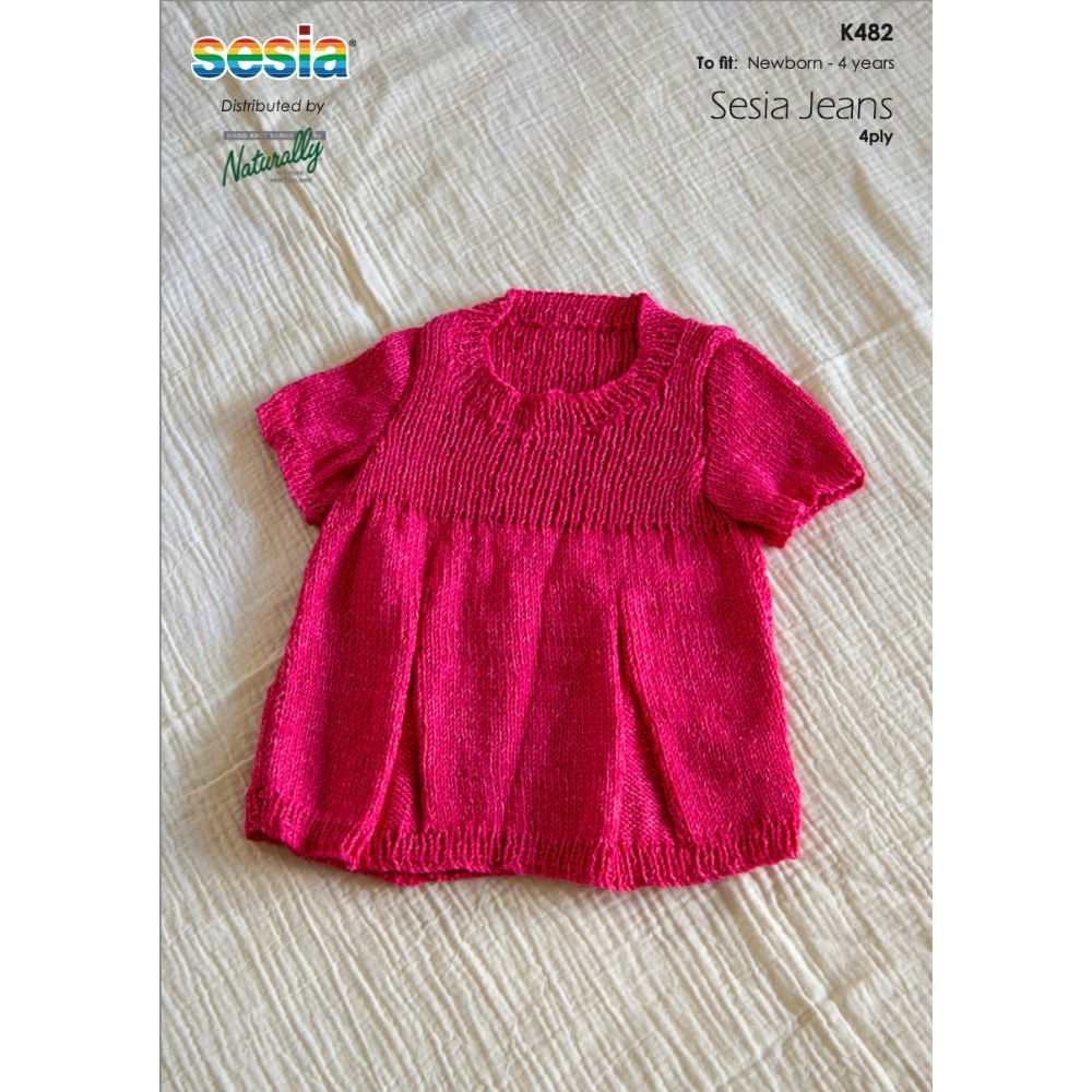 Little Dress Knitting Pattern (K482)-Needlecraft Patterns-Wentworth Distributors-Printed Pattern – Posted-Wild & Woolly Yarns