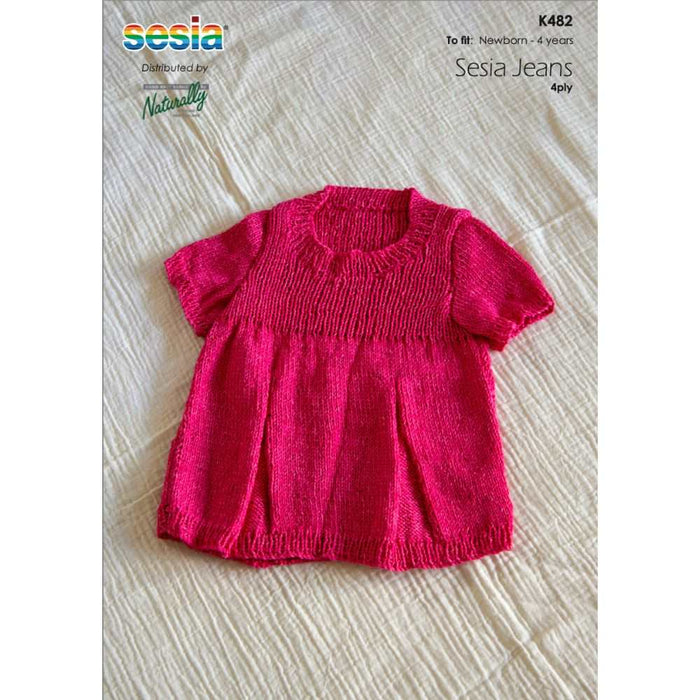Little Dress Knitting Pattern (K482)-Needlecraft Patterns-Wentworth Distributors-Printed Pattern – Posted-Wild & Woolly Yarns