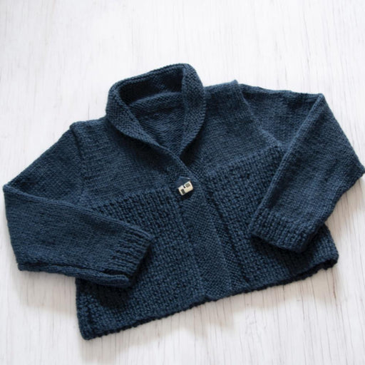 Little Jacket Knitting Pattern in Muhu DK/8ply, cozy and classic design for babies and toddlers.