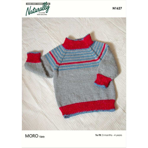 Little Sloppy Joe Sweater Knitting Pattern (N1627)-Needlecraft Patterns-Wentworth Distributors-Printed Pattern – Posted-Wild & Woolly Yarns