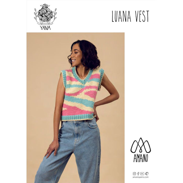 Luana Vest Knitting Pattern-Needlecraft Patterns-Wentworth Distributors-Printed-Wild & Woolly Yarns