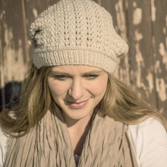 Mabel Lace Slouch Knitting Pattern - 8Ply (HC17)-Pattern-Wild and Woolly Yarns