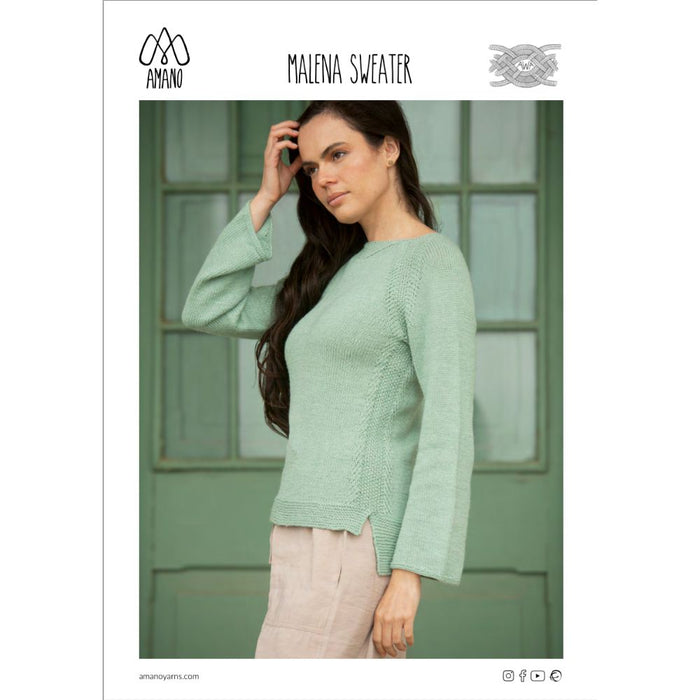 Malena Sweater Knitting Pattern-Pattern-Wild and Woolly Yarns