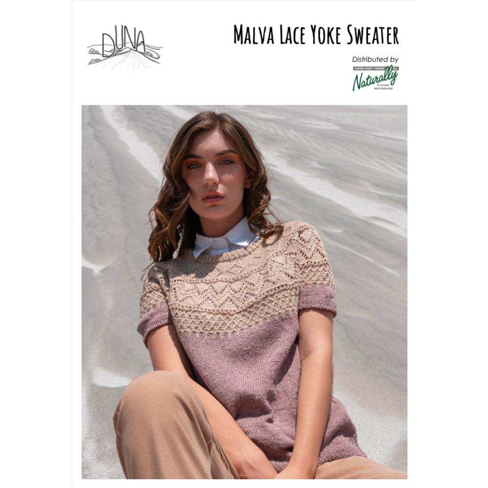 Malva Lace Yoke Knitting Pattern-Needlecraft Patterns-Wentworth Distributors-Printed Pattern – Posted-Wild & Woolly Yarns