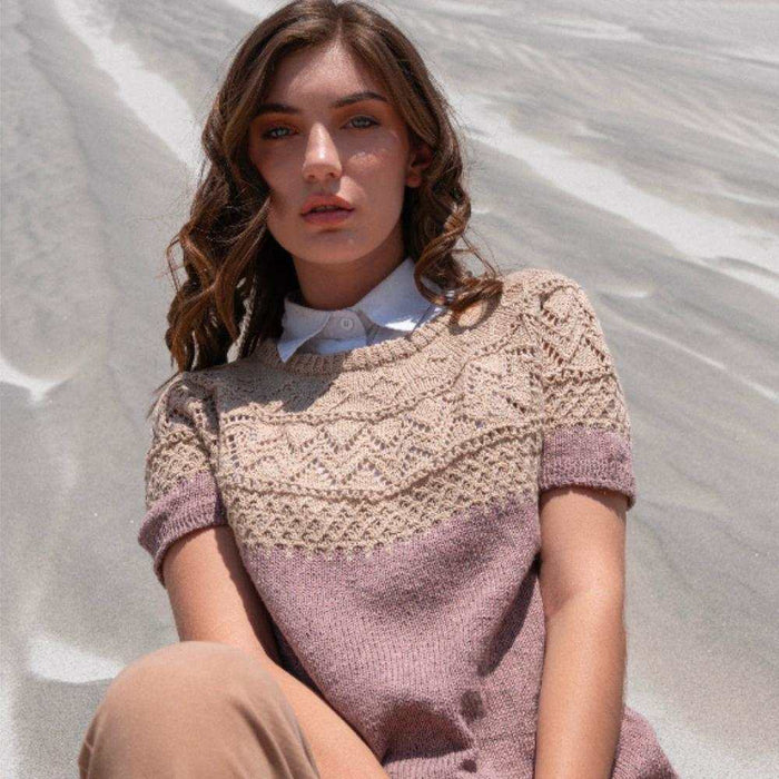 Malva Lace Yoke Knitting Pattern-Needlecraft Patterns-Wentworth Distributors-Printed Pattern – Posted-Wild & Woolly Yarns