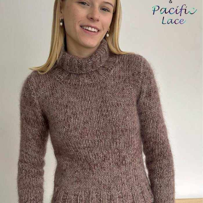 Marled Fluffy Jumper with Polo Neck Knitting Pattern (N1802)-Needlecraft Patterns-Wentworth Distributors-Printed Pattern – Posted-Wild & Woolly Yarns