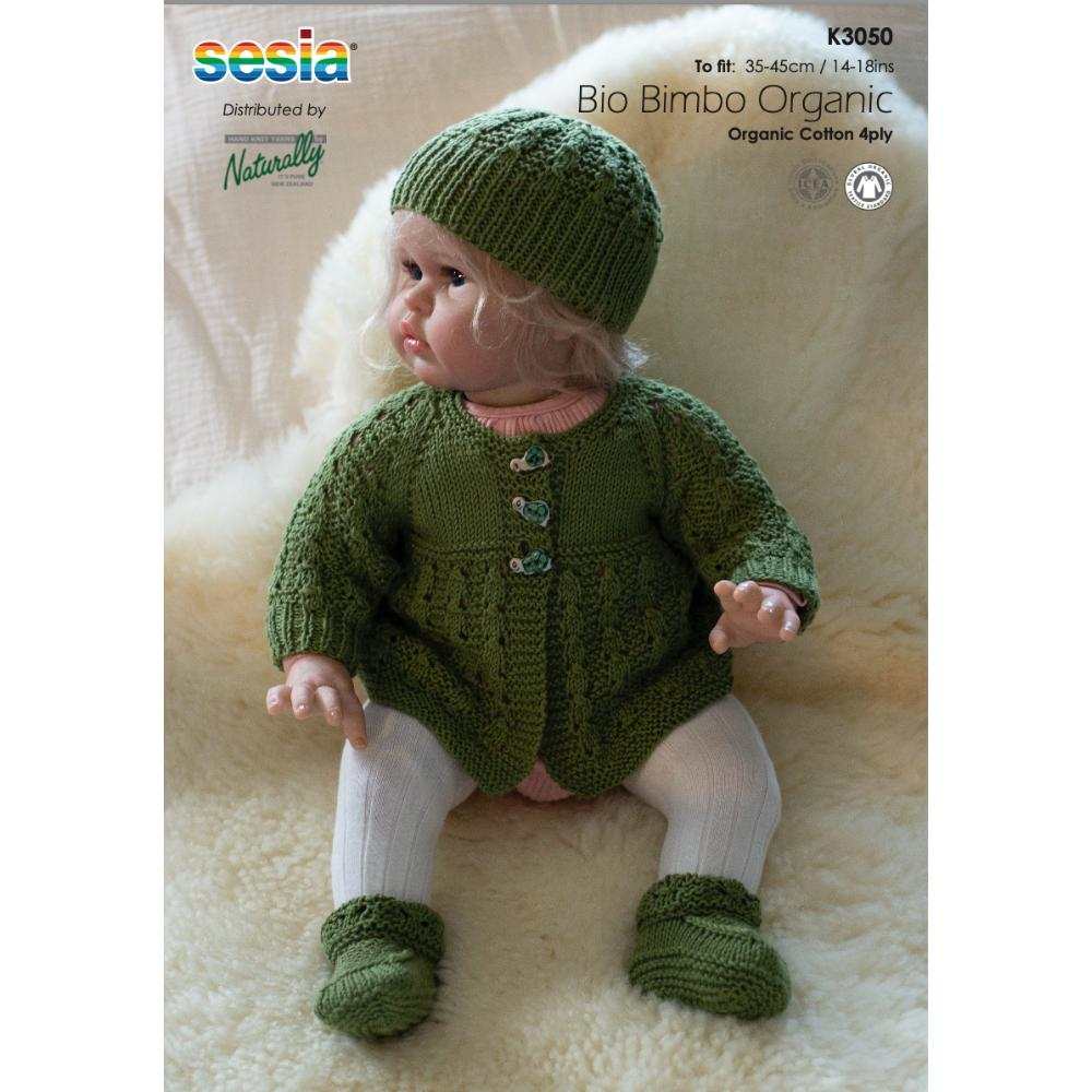 Matinee Jacket, Hat & Booties Knitting Pattern (K3050)-Needlecraft Patterns-Wentworth Distributors-Printed Pattern – Posted-Wild & Woolly Yarns