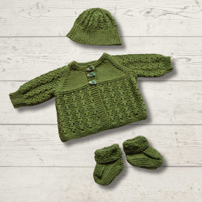 Matinee Jacket, Hat & Booties Knitting Pattern (K3050)-Needlecraft Patterns-Wentworth Distributors-Printed Pattern – Posted-Wild & Woolly Yarns