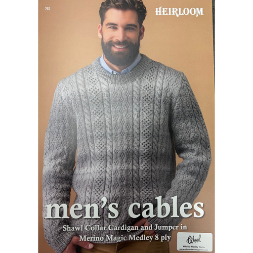 Men's Cables Knitting Pattern-Needlecraft Patterns-The Australian Yarn Co-Wild & Woolly Yarns