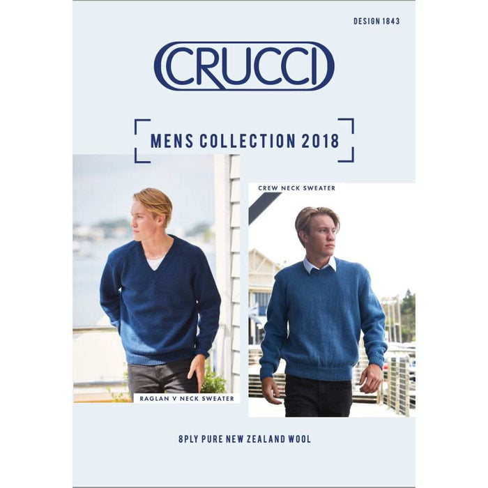 Men's Collection 2018 Knitting Patterns (CRU1843)-Needlecraft Patterns-Crucci-Printed Pattern – Posted-Wild & Woolly Yarns