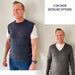 Mens Sweater & Vest Knitting Pattern (CRU2304)-Needlecraft Patterns-Crucci-Printed Pattern – Posted-Wild & Woolly Yarns