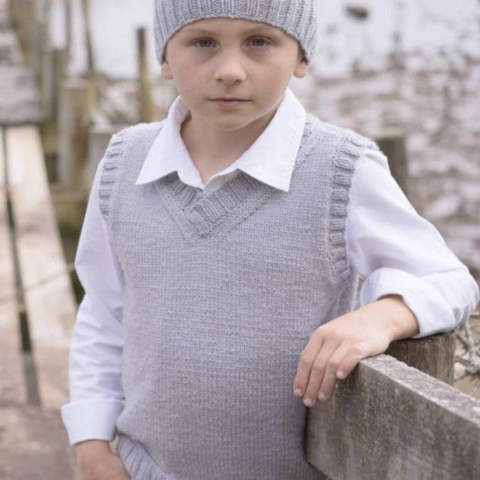 Micah Vest & Beanie Knitting Pattern - 8ply (LF27)-Needlecraft Patterns-Lisa F Design-Wild & Woolly Yarns