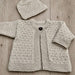 Mika Cardigan & Hat Knit Kit - NZ Merino 8ply-Needlecraft Kits-Wild & Woolly Yarns-3-6 Months-White (2000)-Wild & Woolly Yarns