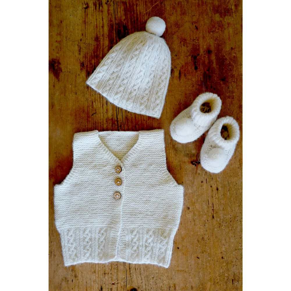 Millar Vest and beanie Knitting Pattern - 4Ply (BC120)-Needlecraft Patterns-Lisa F Design-Wild & Woolly Yarns