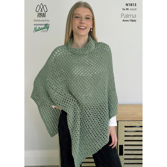 Mini Summer Poncho Knitting Pattern (N1813)-Needlecraft Patterns-Wentworth Distributors-Printed Pattern – Posted-Wild & Woolly Yarns