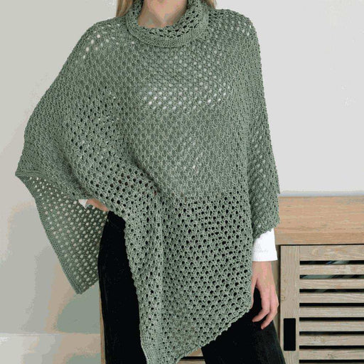 Mini Summer Poncho Knit Kit-Needlecraft Kits-Wild & Woolly Yarns-Palm (2900)-One Size-Wild & Woolly Yarns