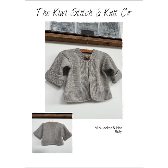 Mio Jacket & Hat Knitting Pattern-Needlecraft Patterns-Kiwi Stitch & Knit Co-Printed-Wild & Woolly Yarns