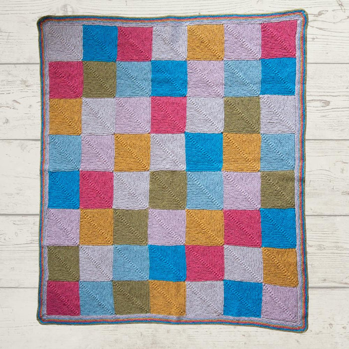 Mitred Square Pram Coverlet & Snuggle Doll Knitting Pattern (K3057)
