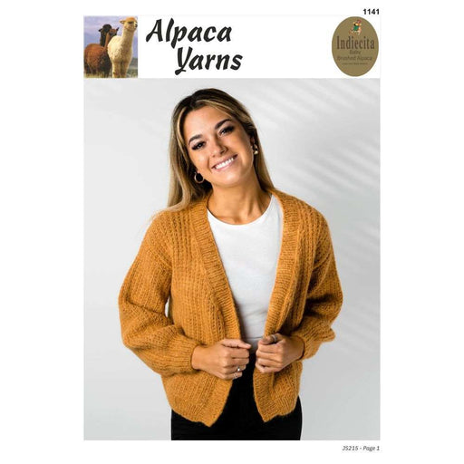 Mock Rib Cardigan Knitting Pattern (AP1141)-Needlecraft Patterns-Alpaca Yarns-Printed Pattern – Posted-Wild & Woolly Yarns