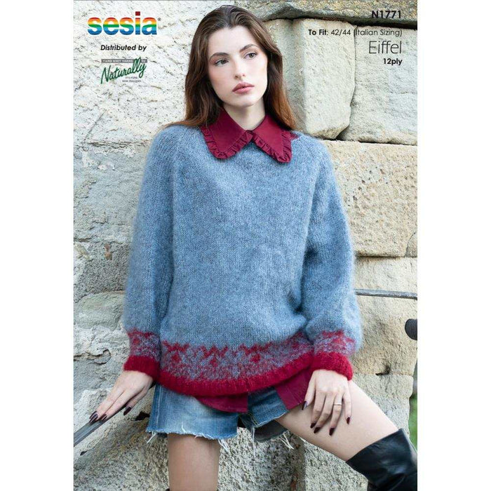 Mohair Sweater Knitting Pattern (N1771)-Needlecraft Patterns-Wentworth Distributors-Printed Pattern – Posted-Wild & Woolly Yarns