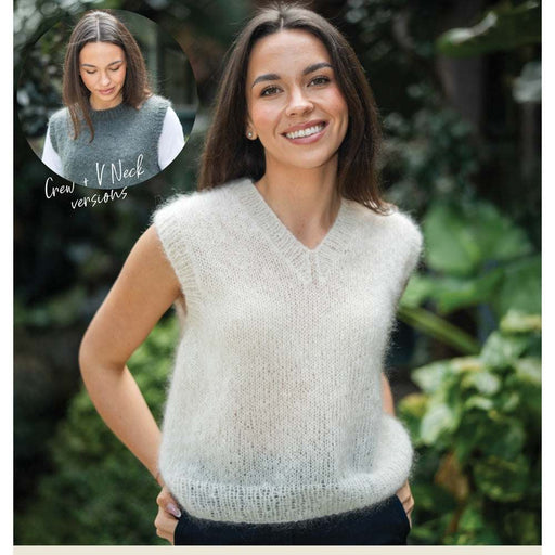 Mohair Vest Knitting Pattern (CRU2409)-Needlecraft Patterns-Crucci-Printed Pattern – Posted-Wild & Woolly Yarns