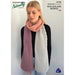 Multi-Coloured Diagonal Rib Scarf Knitting Pattern in 12ply New Zealand Merino.