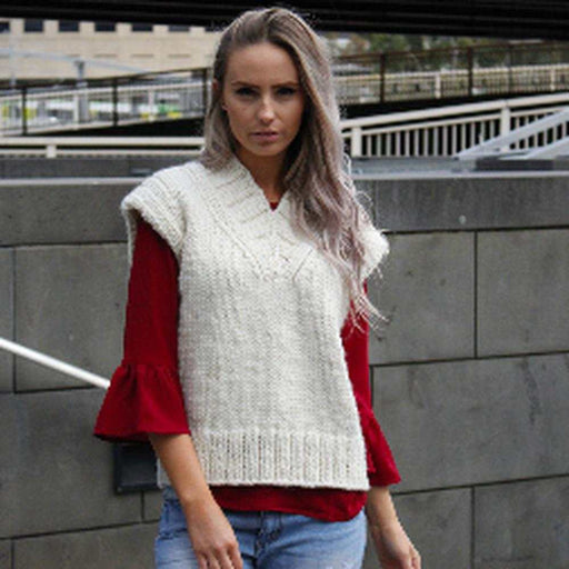 Natural Wonder Vest Knitting Pattern (CRU1771)-Needlecraft Patterns-Crucci-Printed Pattern – Posted-Wild & Woolly Yarns