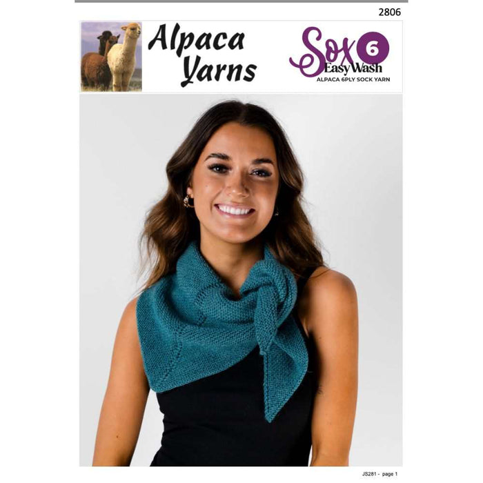 Neck Shawl Knitting Pattern (AP2806)-Needlecraft Patterns-Alpaca Yarns-Printed Pattern – Posted-Wild & Woolly Yarns