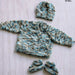 New Zealand Merino Baby Crossover Cardigan, Hat & Booties Pattern (K3066)-Needlecraft Patterns-Wentworth Distributors-Printed Pattern – Posted-Wild & Woolly Yarns