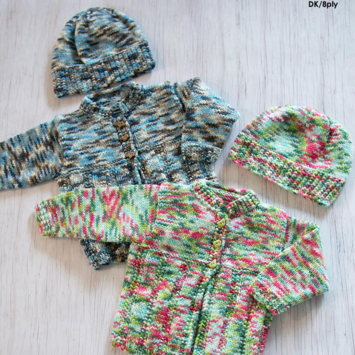 New Zealand Merino Baby Jacket & Hat Knitting Pattern (K3065)-Needlecraft Patterns-Wentworth Distributors-Printed-Wild & Woolly Yarns