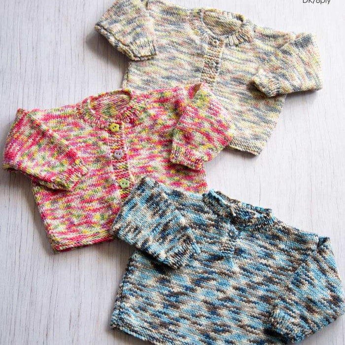New Zealand Merino Baby Sweater & Cardigan Knitting Pattern (K3064)-Needlecraft Patterns-Wentworth Distributors-Printed Pattern – Posted-Wild & Woolly Yarns
